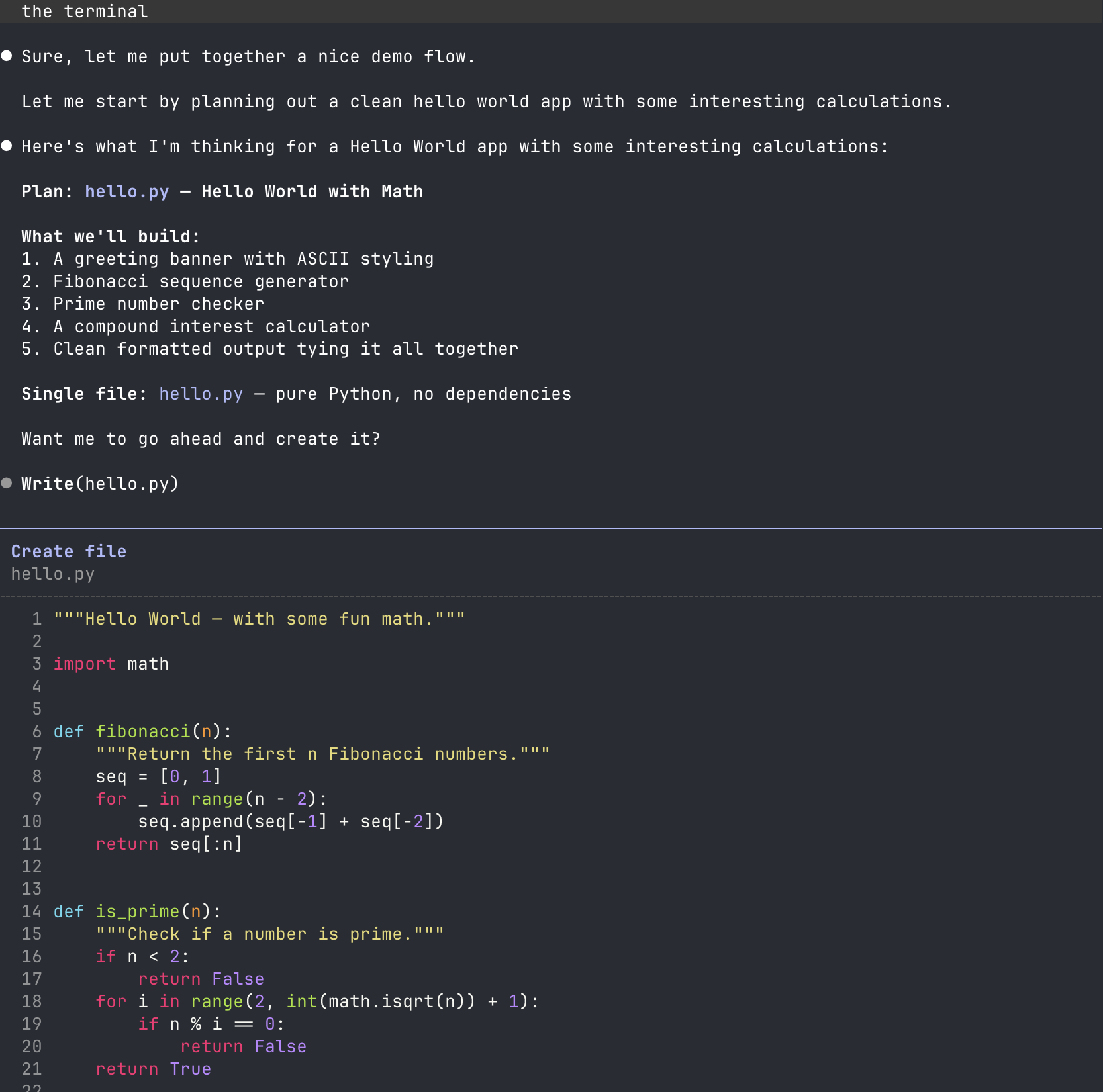 Applied AI terminal screenshot